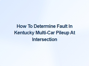 Determining Fault in Kentucky Intersection Pileups